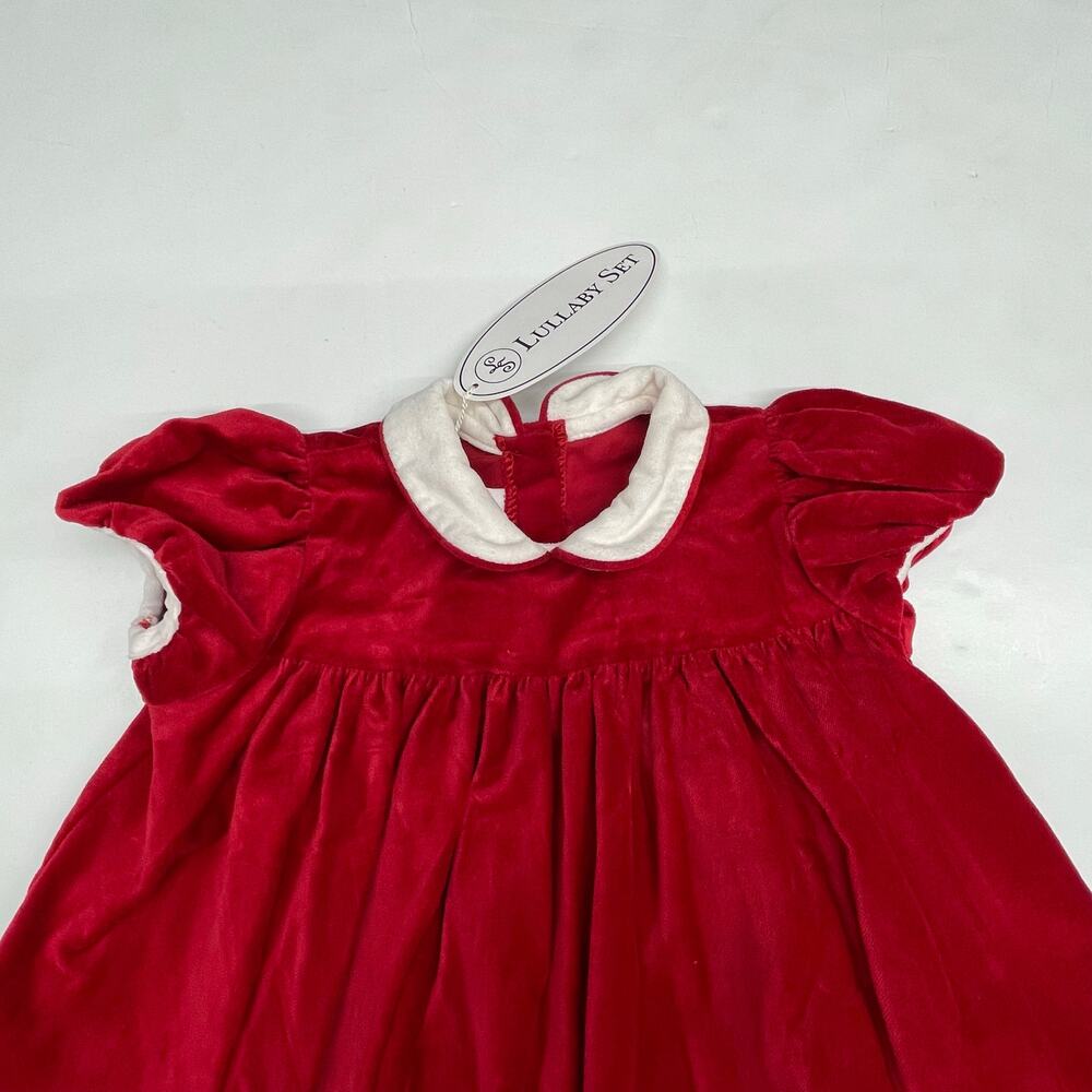 NWT Lullaby Set 9M Memory Making Dress in Red Velour - Picture 4 of 5